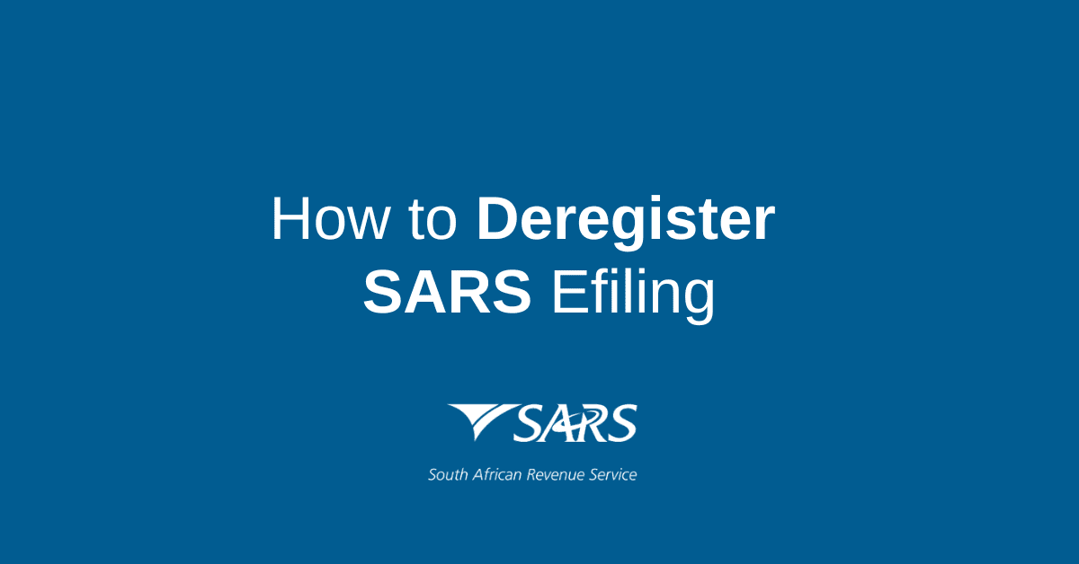 How to Deregister SARS Efiling
