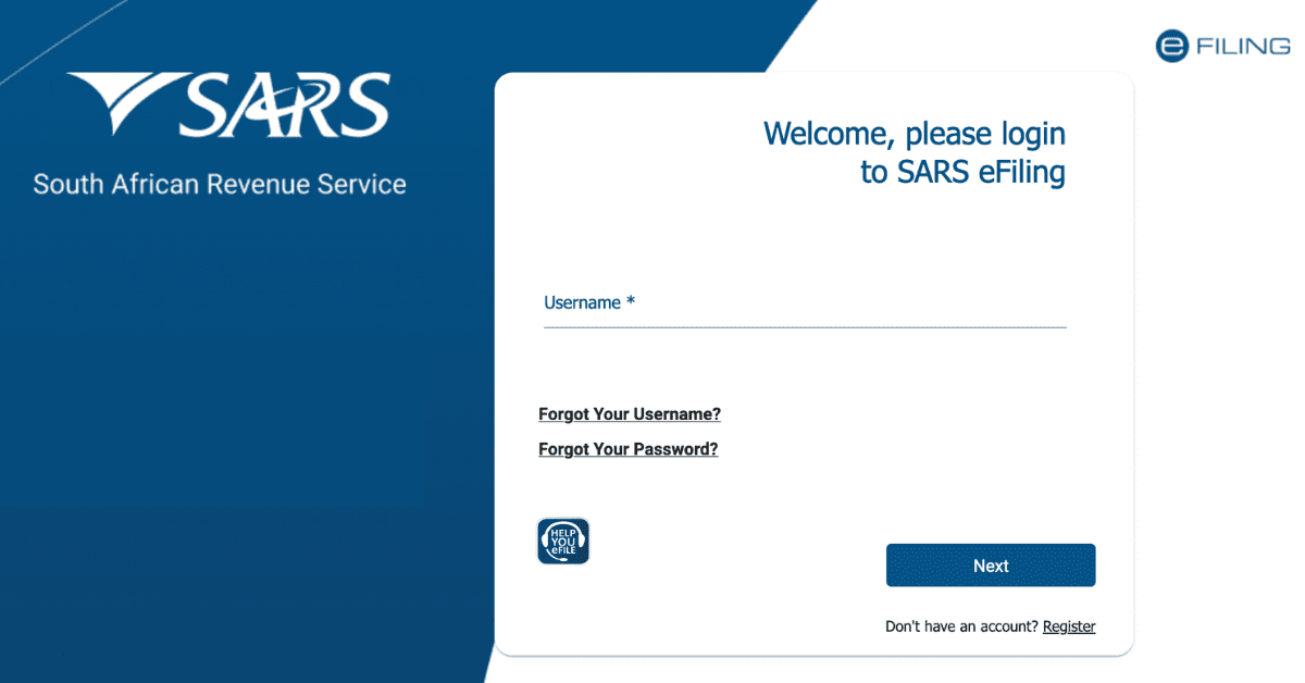 How to Login to My SARS eFiling