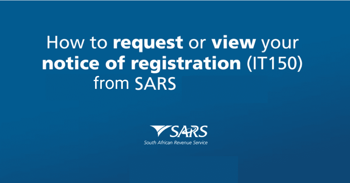 How to Request SARS Notice of Registration