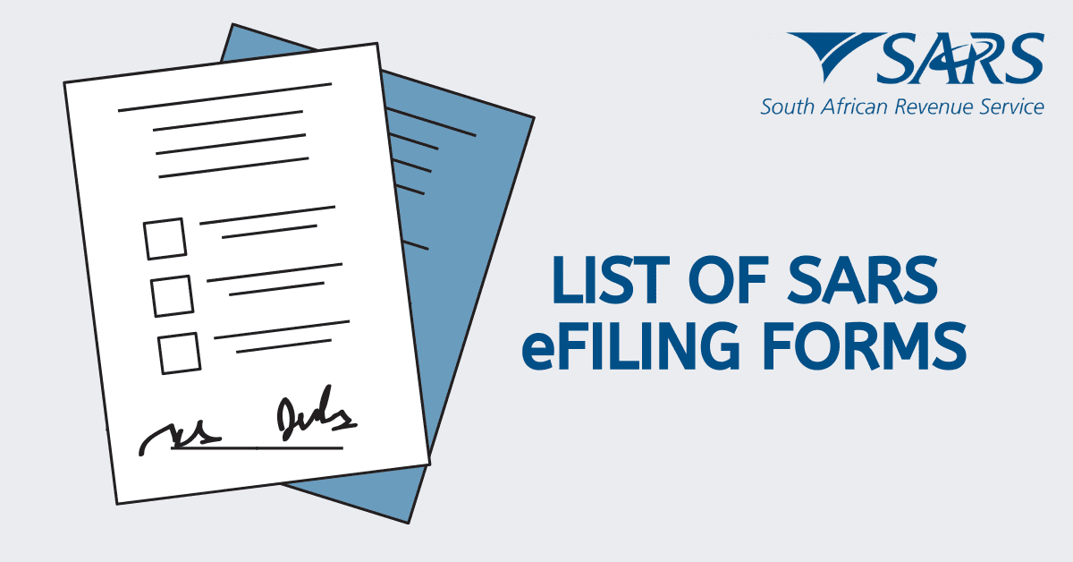 List of SARS eFiling Forms