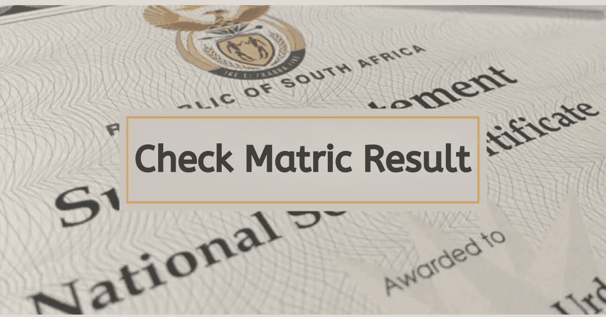 How to Check Matric Result