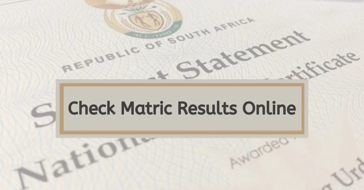 How to Check Matric Results Online