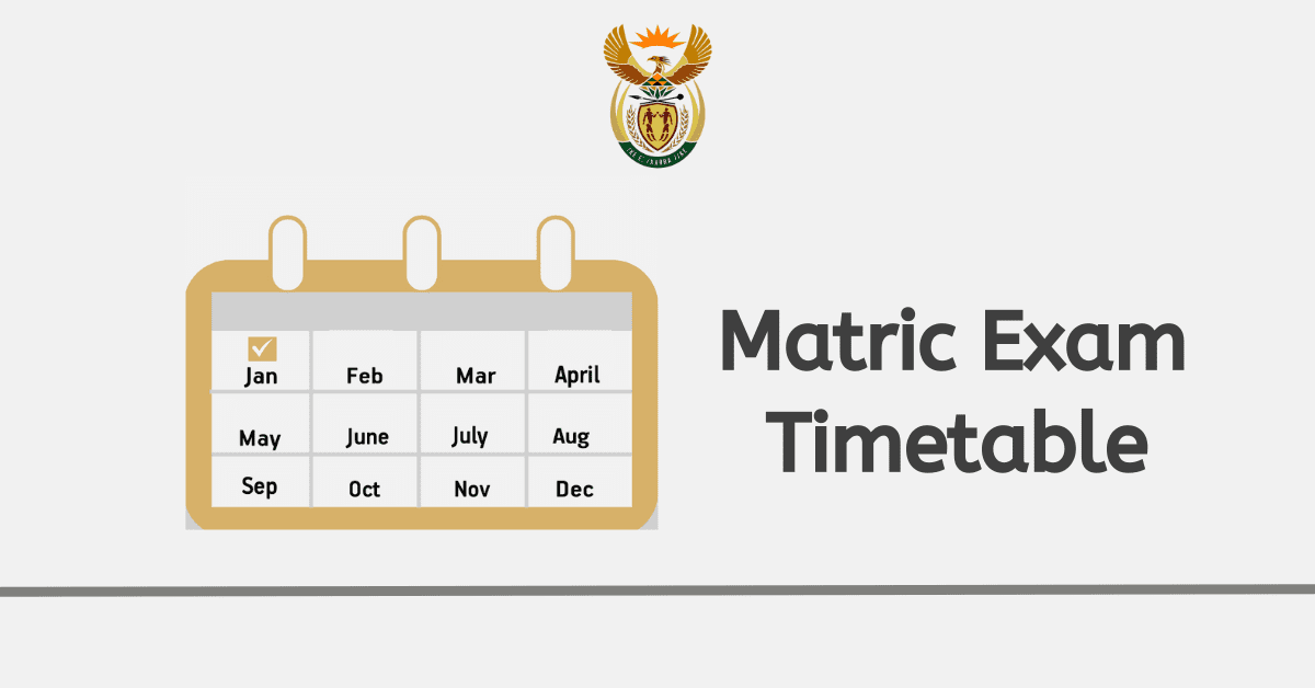 Final Matric Exam Timetable