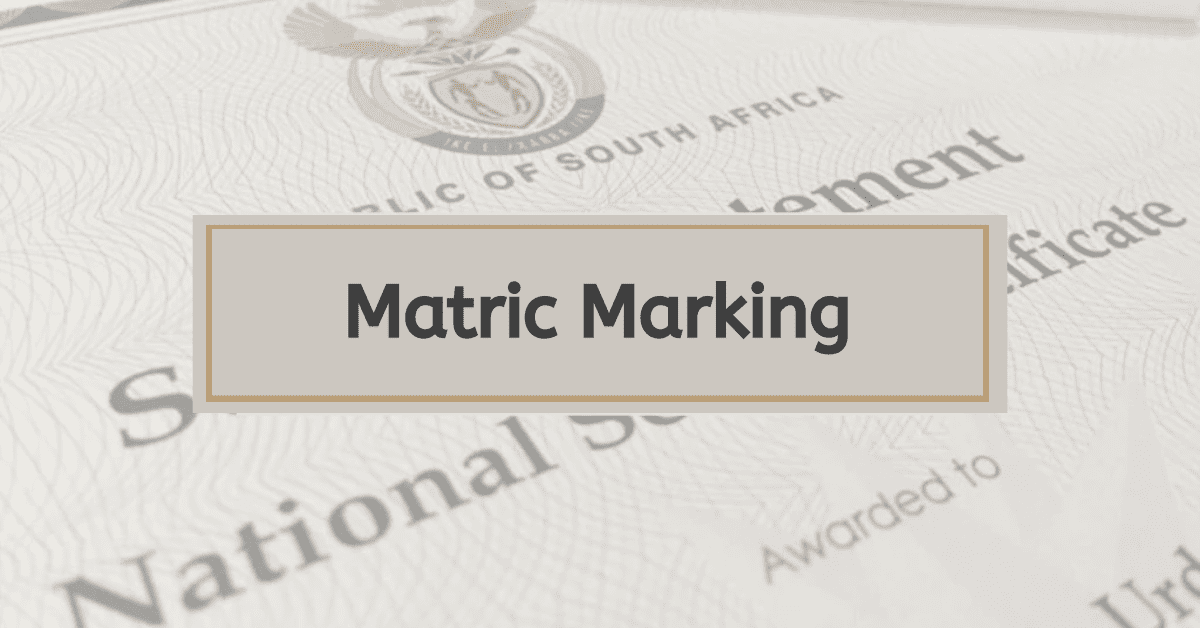 When Does Matric Marking End?