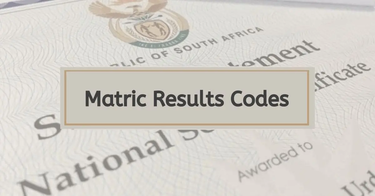 Matric Results Codes On Statement Meaning