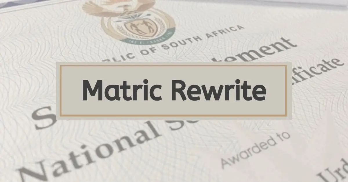 How Many Matric Subjects Can You Rewrite?