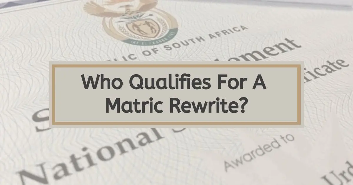 Who Qualifies For A Matric Rewrite?