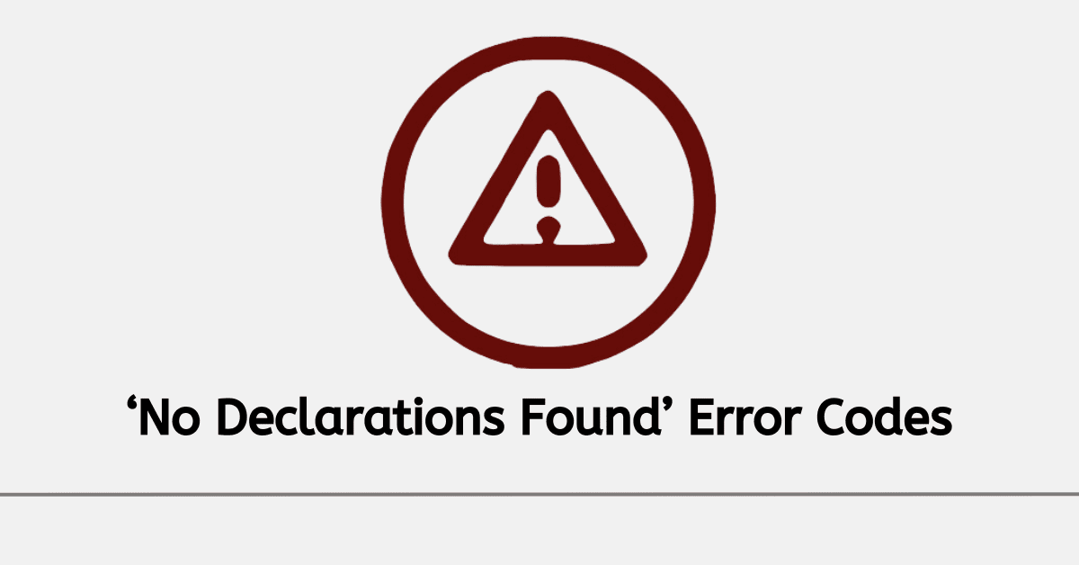 UIF TERS ‘No Declarations Found’ Error Codes